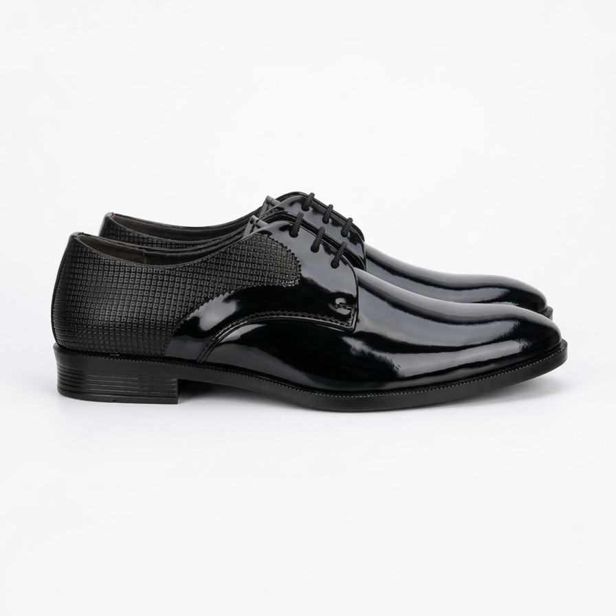 Midnight Luxe Patent Oxfords - Black
