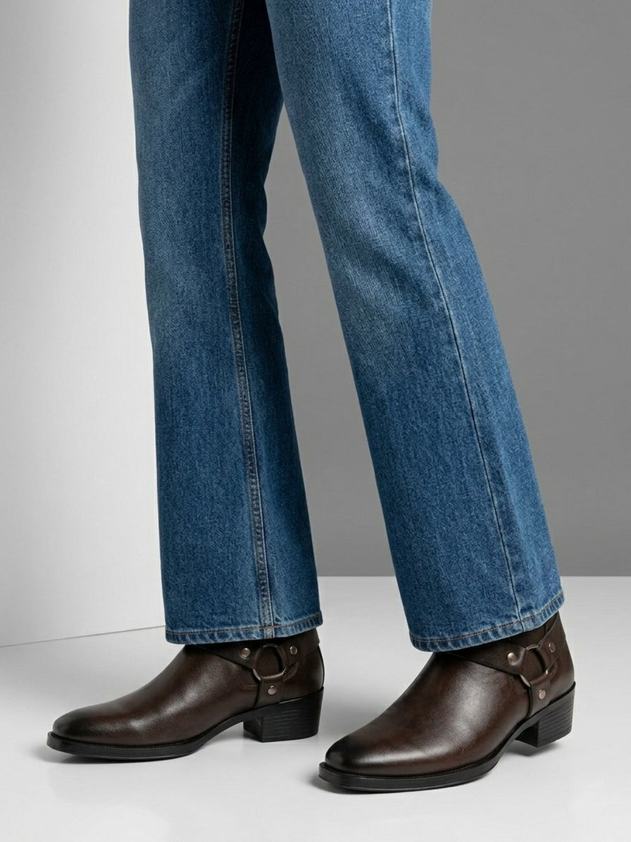 Rogue Harness Chelsea Boots - Brown