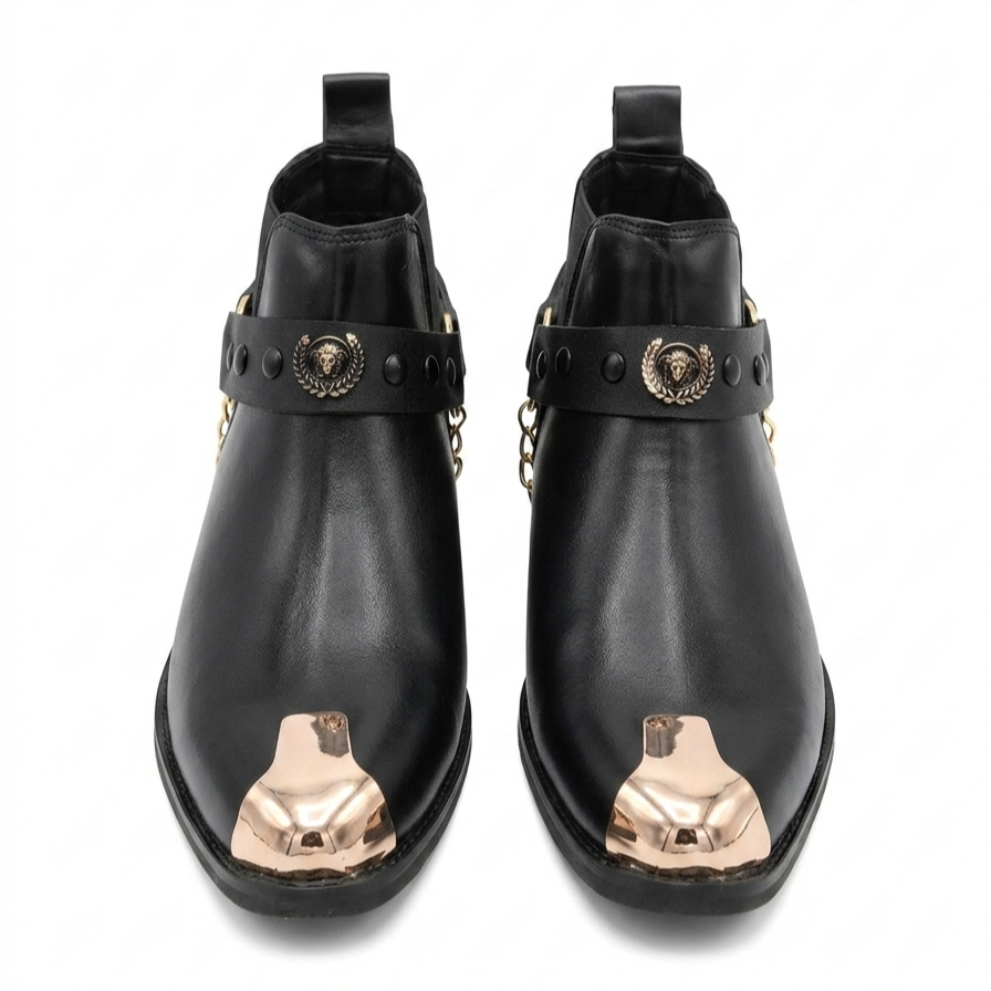 Imperial Chain Chelsea Boots - Black