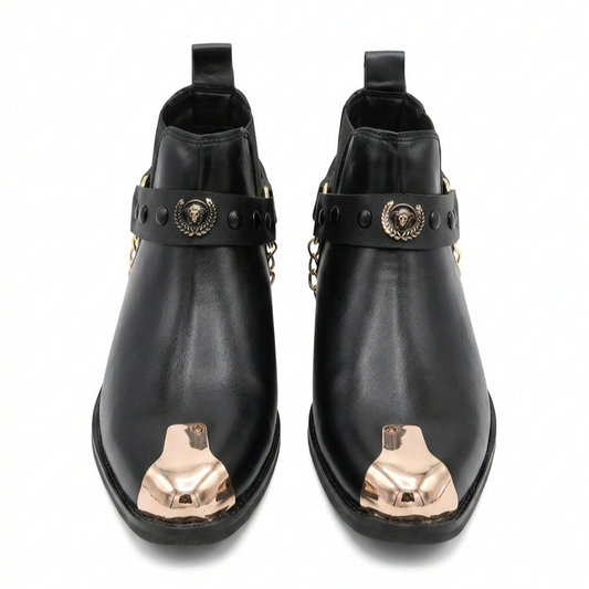 Imperial Chain Chelsea Boots - Black
