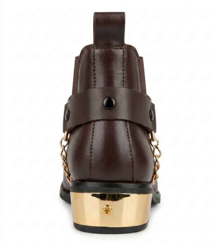 Imperial Chain Chelsea Boots - Brown