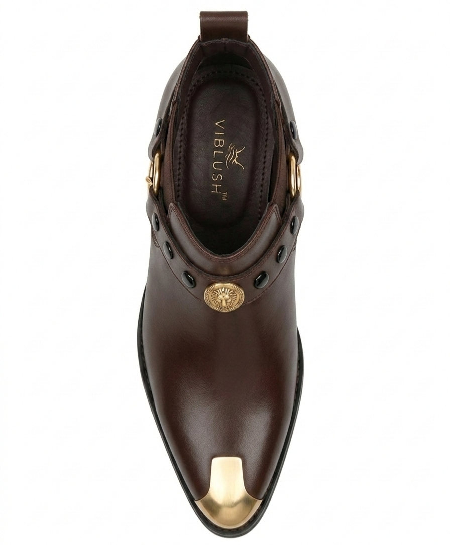 Imperial Chain Chelsea Boots - Brown
