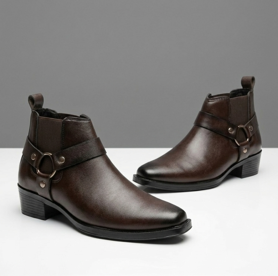 Rogue Harness Chelsea Boots - Brown