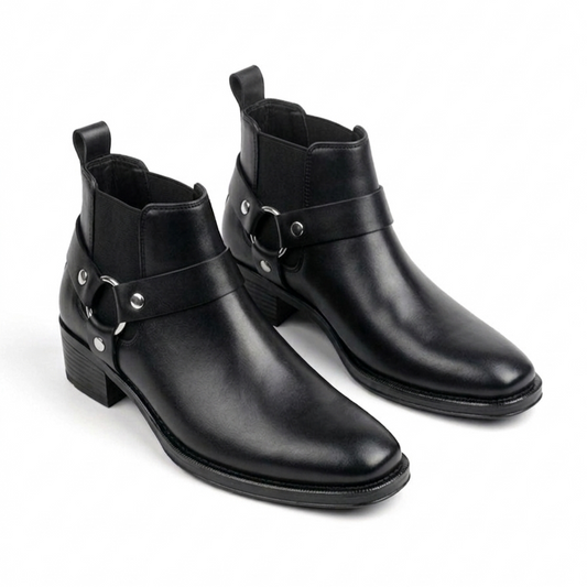 Rogue Harness Chelsea Boots - Black