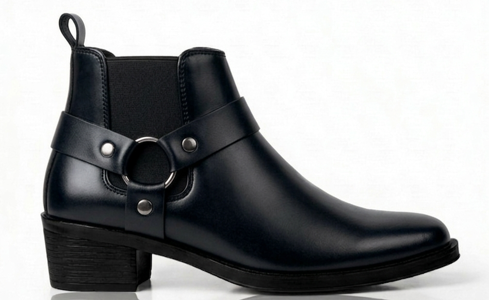Rogue Harness Chelsea Boots - Black