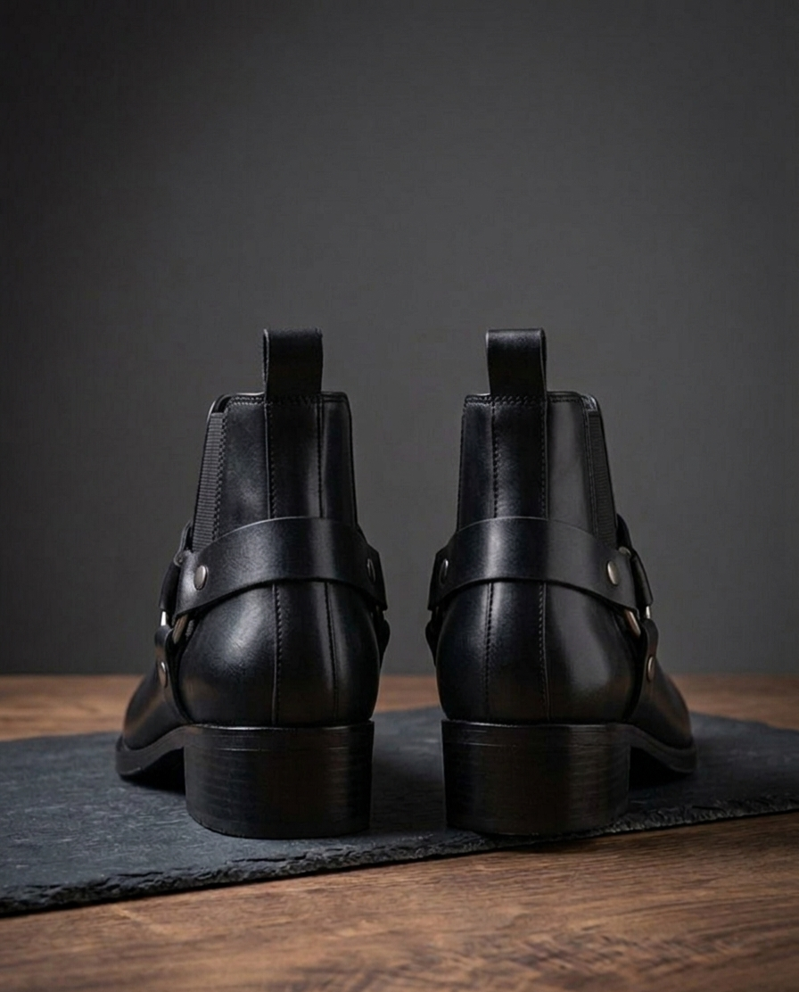 Rogue Harness Chelsea Boots - Black