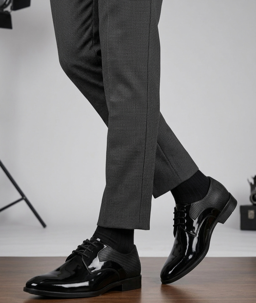 Midnight Luxe Patent Oxfords - Black