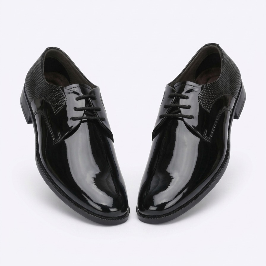 Midnight Luxe Patent Oxfords - Black