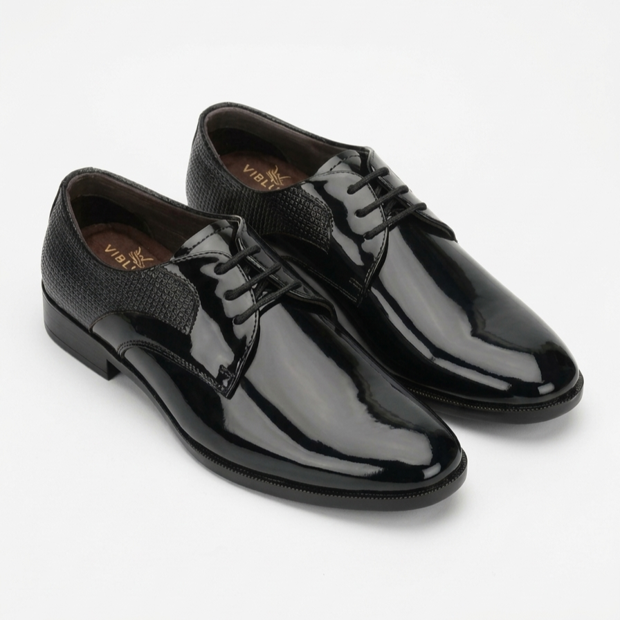 Midnight Luxe Patent Oxfords - Black