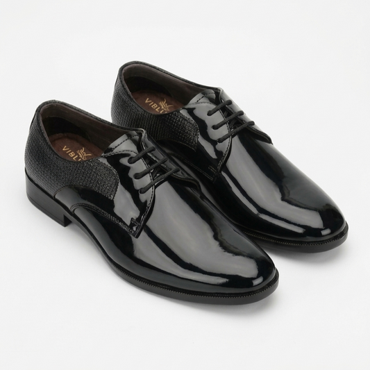Midnight Luxe Patent Oxfords - Black