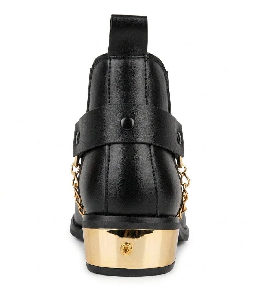 Imperial Chain Chelsea Boots - Black