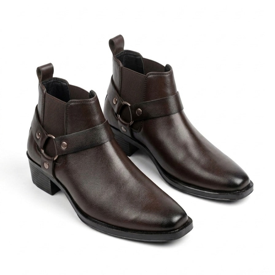 Rogue Harness Chelsea Boots - Brown
