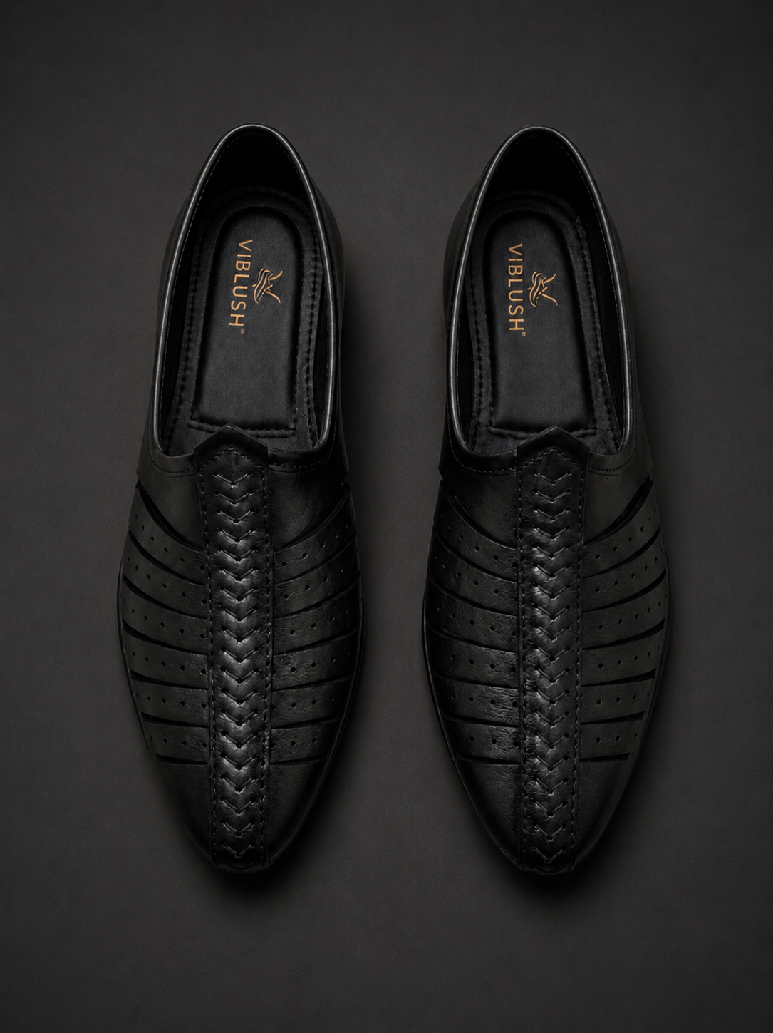 Nawab Noir Ethnic Loafers - Black