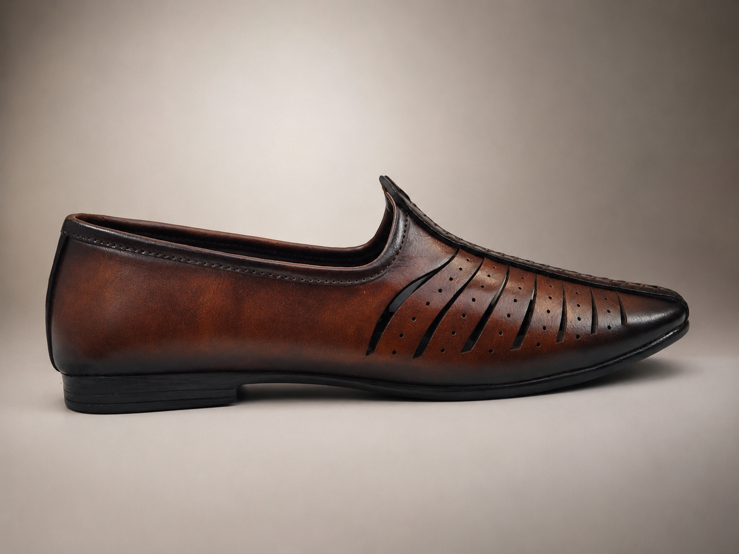 Nawab Noir Ethnic Loafers - Brown