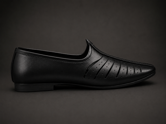 Nawab Noir Ethnic Loafers - Black